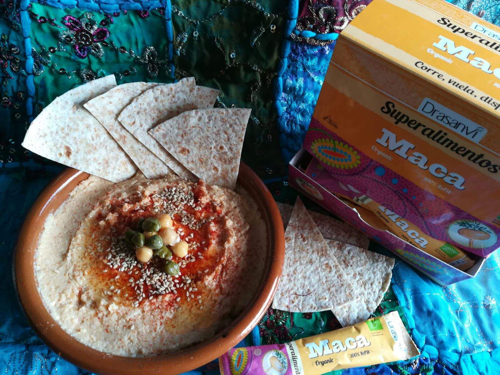 Receta con Superalimentos: Hummus con maca y sésamo