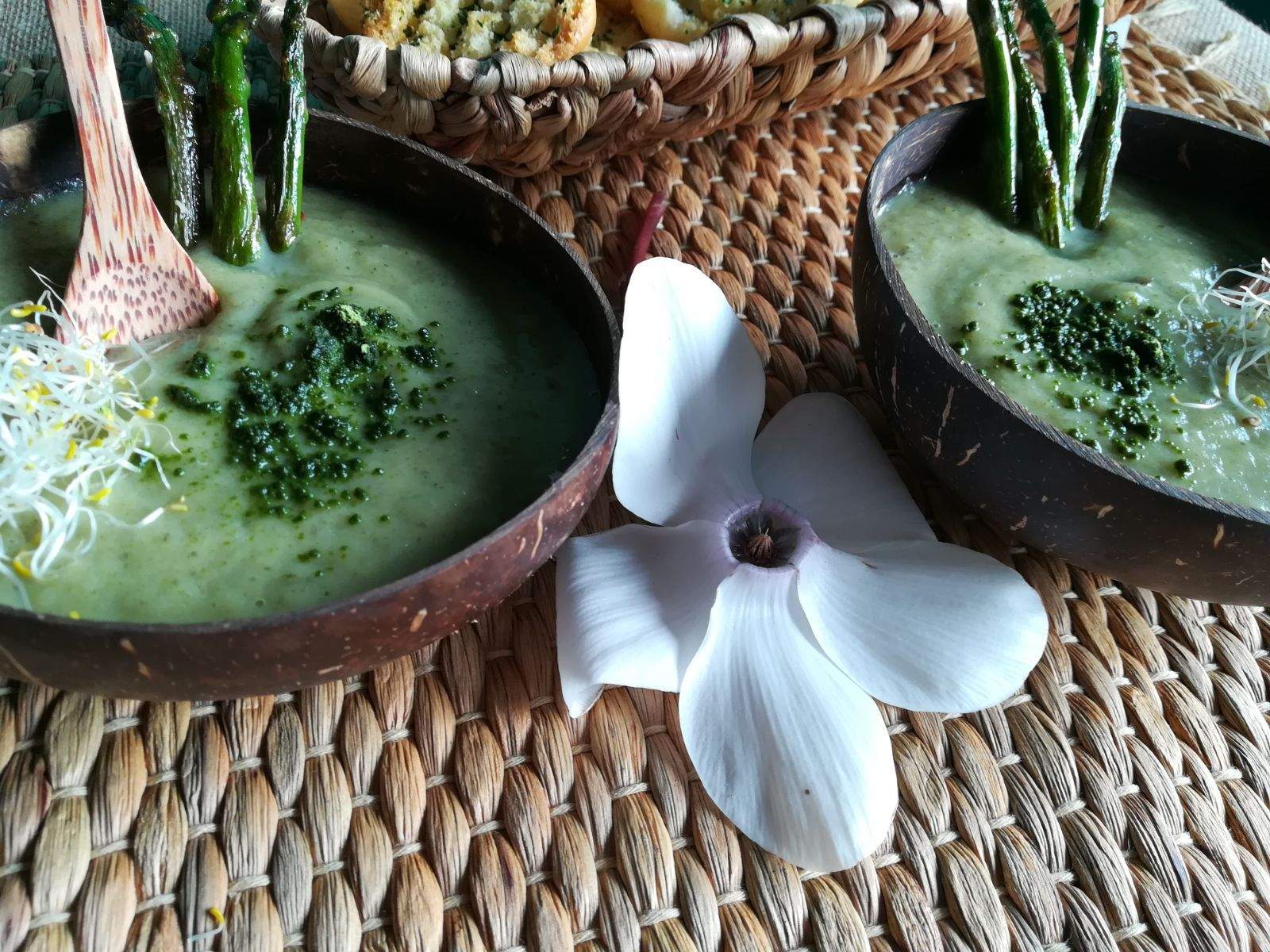 Puré de verduras con hierba de cebada