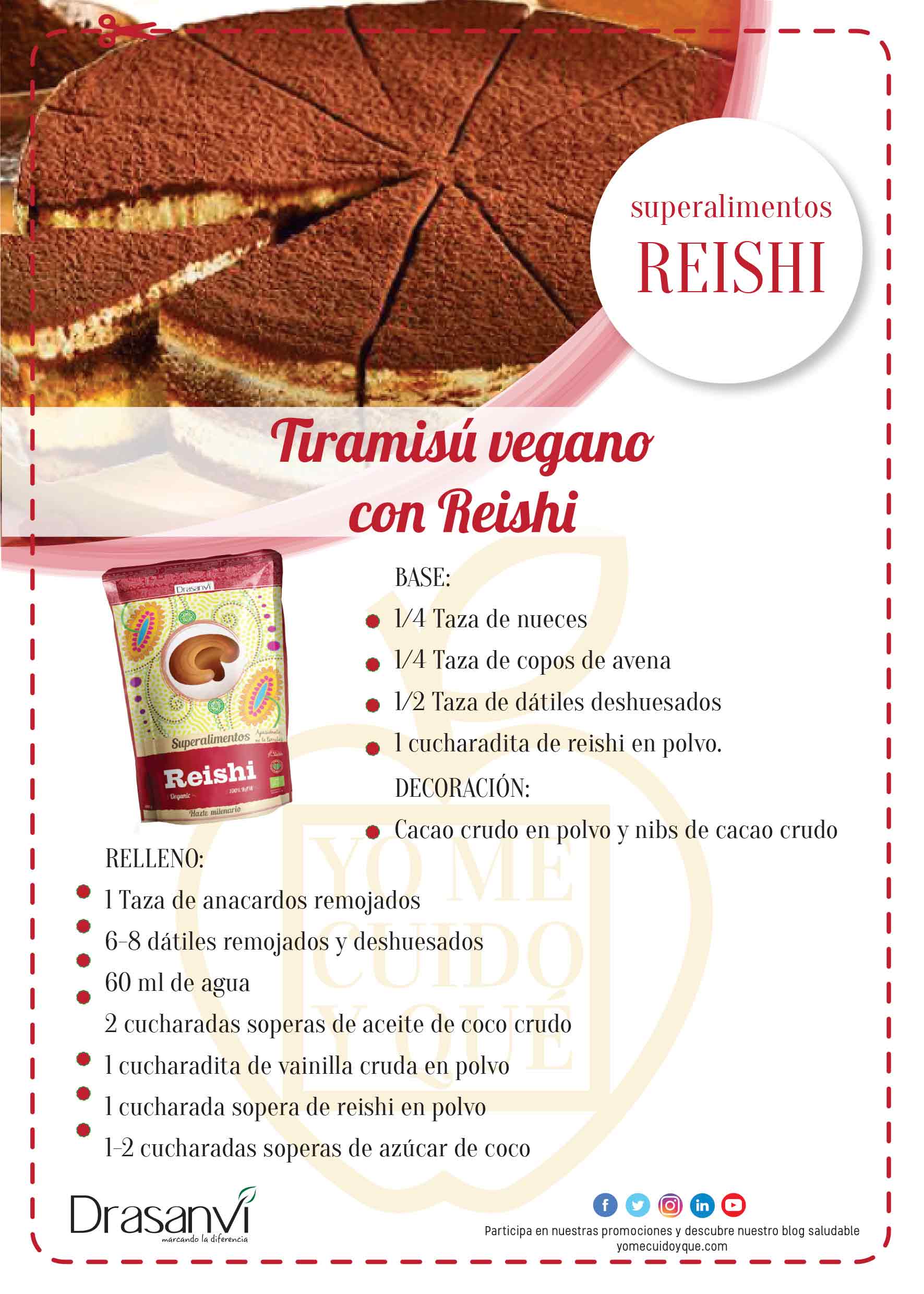 Cocina con Superalimentos: Tiramisú vegano con Reishi