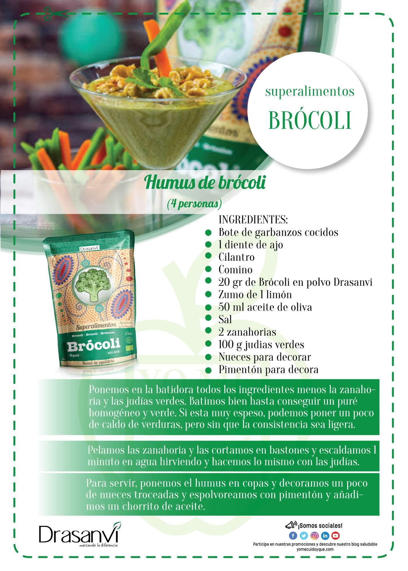 Receta de Hummus de Brócoli